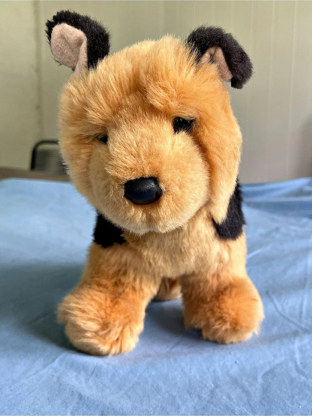 Douglas The Cuddle Toy German Shepherd Plush Dog, Small 8 in Tan/Black Washable